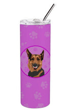 Load image into Gallery viewer, German Shepherd Red Sable Stainless Steel 20 oz Skinny Tumbler