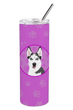 Load image into Gallery viewer, Siberian Husky Puppy Stainless Steel 20 oz Skinny Tumbler
