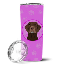 Load image into Gallery viewer, Labrador Retriever Chocolate #2 Stainless Steel 20 oz Skinny Tumbler