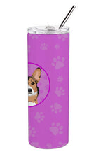 Load image into Gallery viewer, Pembroke Welsh Corgi Sable and White Stainless Steel 20 oz Skinny Tumbler