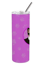 Load image into Gallery viewer, Pembroke Welsh Corgi Tricolor Black-Headed #2 Stainless Steel 20 oz Skinny Tumbler