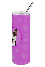 Load image into Gallery viewer, Pembroke Welsh Corgi Tricolor Black-Headed #2 Stainless Steel 20 oz Skinny Tumbler