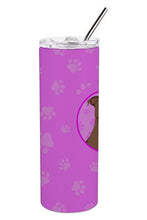 Load image into Gallery viewer, Pit Bull Chocolate Stainless Steel 20 oz Skinny Tumbler
