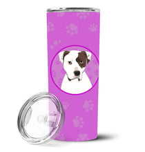 Load image into Gallery viewer, Pit Bull White #3 Stainless Steel 20 oz Skinny Tumbler