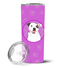 Load image into Gallery viewer, Pit Bull White #3 Stainless Steel 20 oz Skinny Tumbler