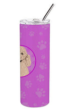 Load image into Gallery viewer, Poodle Standard Cafe Au Lait Stainless Steel 20 oz Skinny Tumbler