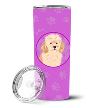 Load image into Gallery viewer, Poodle Toy Apricot Stainless Steel 20 oz Skinny Tumbler