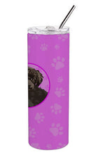 Load image into Gallery viewer, Poodle Toy Brown Stainless Steel 20 oz Skinny Tumbler
