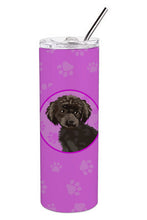 Load image into Gallery viewer, Poodle Toy Brown Stainless Steel 20 oz Skinny Tumbler