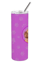 Load image into Gallery viewer, Poodle Toy Red Stainless Steel 20 oz Skinny Tumbler