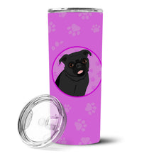 Load image into Gallery viewer, Pug Black #1 Stainless Steel 20 oz Skinny Tumbler