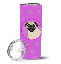 Load image into Gallery viewer, Pug Fawn #2 Stainless Steel 20 oz Skinny Tumbler