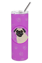 Load image into Gallery viewer, Pug Fawn #2 Stainless Steel 20 oz Skinny Tumbler