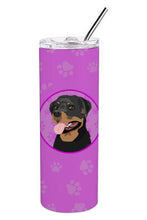 Load image into Gallery viewer, Rottweiler Black and Tan #1 Stainless Steel 20 oz Skinny Tumbler