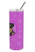 Load image into Gallery viewer, Rottweiler Black and Tan #2 Stainless Steel 20 oz Skinny Tumbler