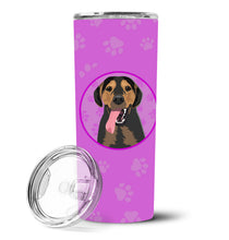 Load image into Gallery viewer, Rottweiler Black and Tan #4 Stainless Steel 20 oz Skinny Tumbler