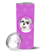 Load image into Gallery viewer, Schnauzer Salt and Pepper #2 Stainless Steel 20 oz Skinny Tumbler