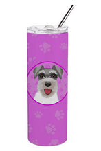 Load image into Gallery viewer, Schnauzer Salt and Pepper #3 Stainless Steel 20 oz Skinny Tumbler