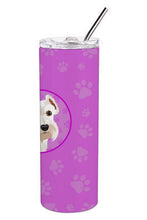 Load image into Gallery viewer, Schnauzer White #1 Stainless Steel 20 oz Skinny Tumbler