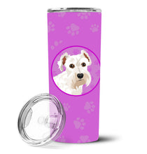 Load image into Gallery viewer, Schnauzer White #1 Stainless Steel 20 oz Skinny Tumbler