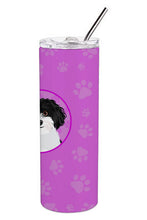 Load image into Gallery viewer, Shih-Tzu Black and White #1 Stainless Steel 20 oz Skinny Tumbler