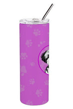 Load image into Gallery viewer, Shih-Tzu Black and White #2 Stainless Steel 20 oz Skinny Tumbler