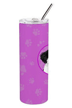Load image into Gallery viewer, Shih-Tzu Black and White #4 Stainless Steel 20 oz Skinny Tumbler