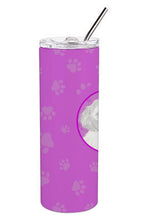 Load image into Gallery viewer, Shih-Tzu Silver and White #1 Stainless Steel 20 oz Skinny Tumbler