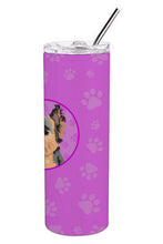Load image into Gallery viewer, Yorkie Black and Gold #2 Stainless Steel 20 oz Skinny Tumbler