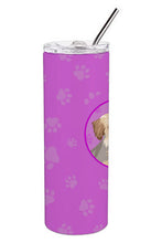 Load image into Gallery viewer, Yorkie Blue and Tan #1 Stainless Steel 20 oz Skinny Tumbler