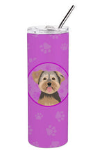 Load image into Gallery viewer, Yorkie Chocolate #2 Stainless Steel 20 oz Skinny Tumbler