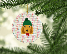 Load image into Gallery viewer, Cocker Spaniel Merry Christmas Ceramic Ornament