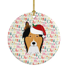 Load image into Gallery viewer, Collie Merry Christmas Ceramic Ornament