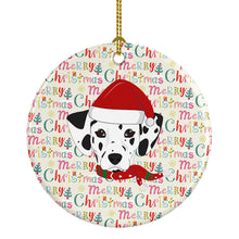 Load image into Gallery viewer, Dalmatian Merry Christmas Ceramic Ornament