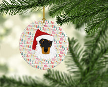Load image into Gallery viewer, Doberman Pinscher Merry Christmas Ceramic Ornament