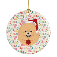 Load image into Gallery viewer, Pomeranian Merry Christmas Ceramic Ornament