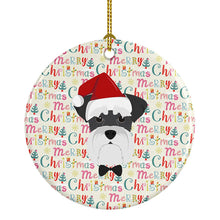 Load image into Gallery viewer, Schnauzer Merry Christmas Ceramic Ornament