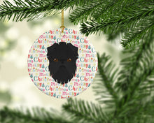 Load image into Gallery viewer, Affenpinscher Merry Christmas Ceramic Ornament