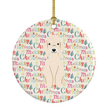Load image into Gallery viewer, Merry Christmas Bedlington Terrier Sandy Ceramic Ornament