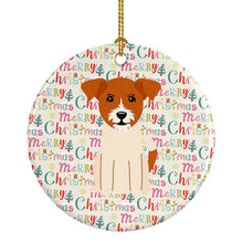 Load image into Gallery viewer, Merry Christmas Jack Russell Terrier Ceramic Ornament