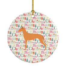 Load image into Gallery viewer, Pharaoh Hound Merry Christmas Ceramic Ornament