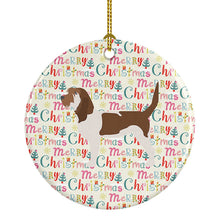Load image into Gallery viewer, Grand Basset Griffon Vendeen Merry Christmas Ceramic Ornament