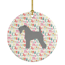 Load image into Gallery viewer, Kerry Blue Terrier Merry Christmas Ceramic Ornament