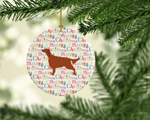 Load image into Gallery viewer, Irish Setter Merry Christmas Ceramic Ornament