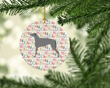 Load image into Gallery viewer, Scottish Deerhound Merry Christmas Ceramic Ornament