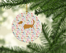 Load image into Gallery viewer, American Foxhound Merry Christmas Ceramic Ornament