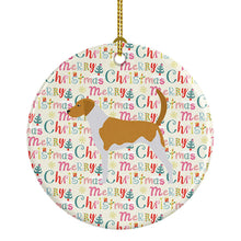 Load image into Gallery viewer, American Foxhound Merry Christmas Ceramic Ornament