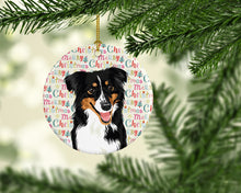 Load image into Gallery viewer, Australian Shepherd Black Tricolor #3 Christmas Ceramic Ornament