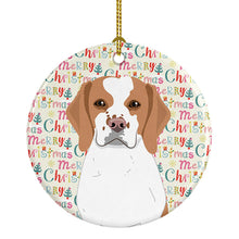 Load image into Gallery viewer, Beagle Red and White Red Ticked #1 Christmas Ceramic Ornament