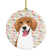 Load image into Gallery viewer, Beagle Red and White Red Ticked #2 Christmas Ceramic Ornament